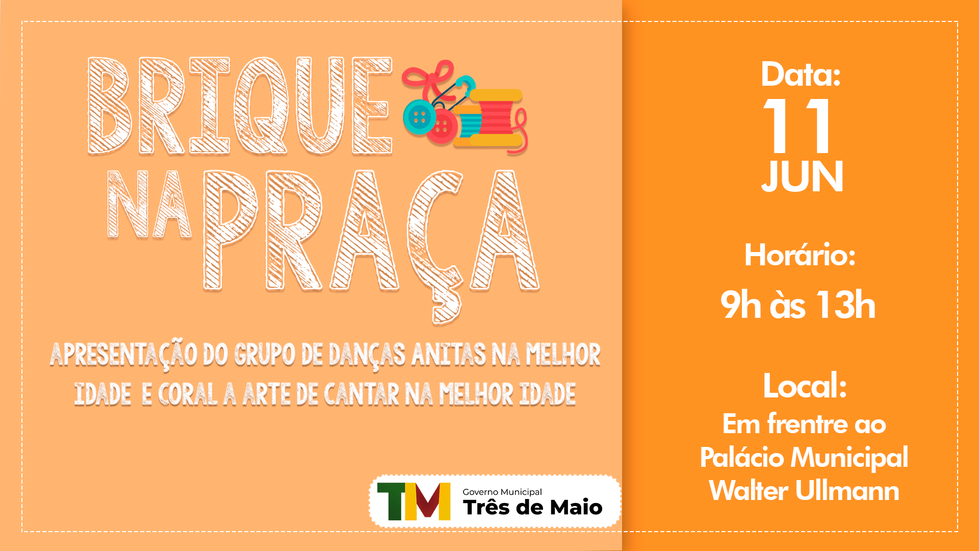 BRIQUE NA PRAÇA OCORRE NO SÁBADO